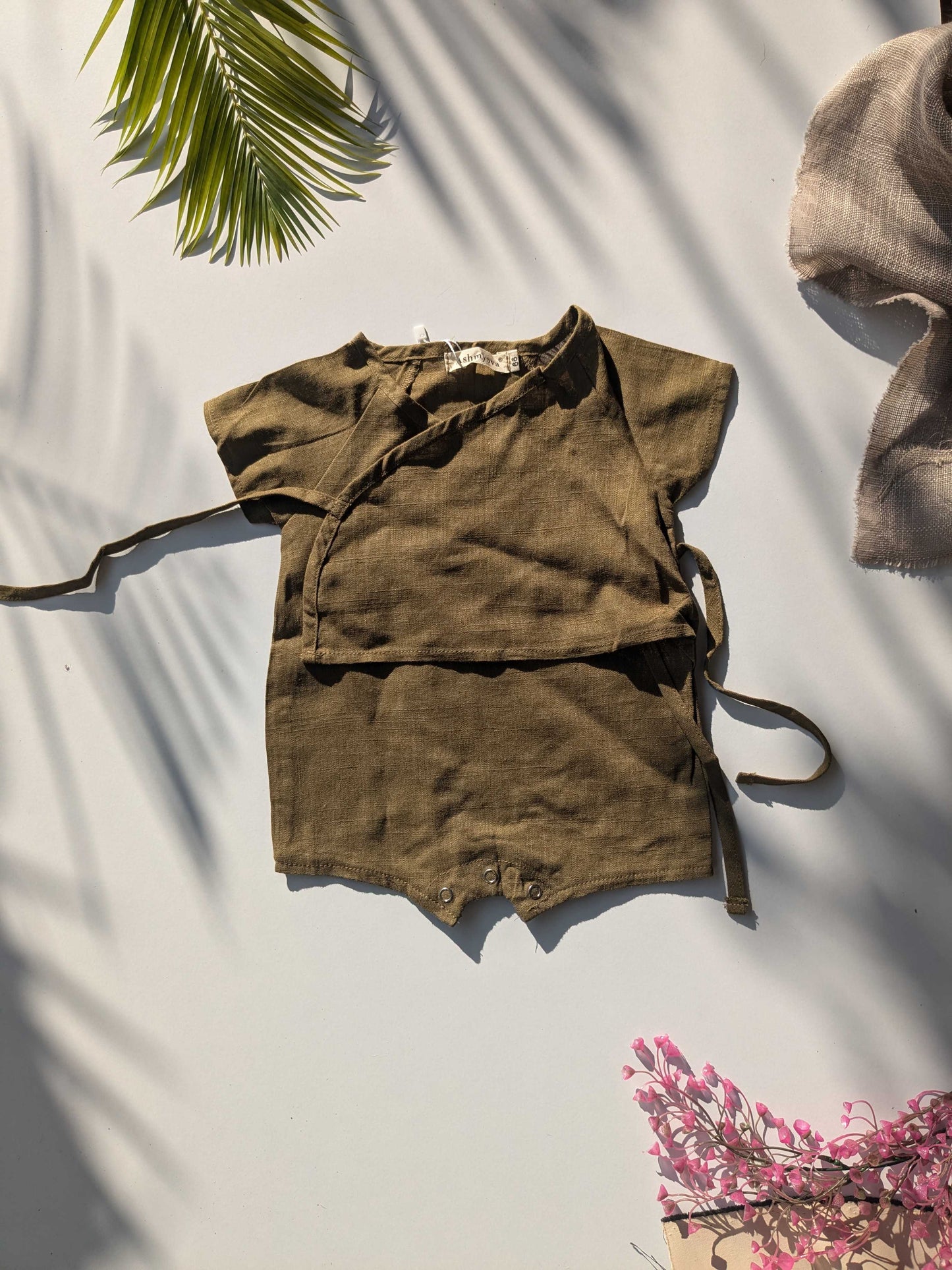 Korean ZidSoft Linen Lace romper