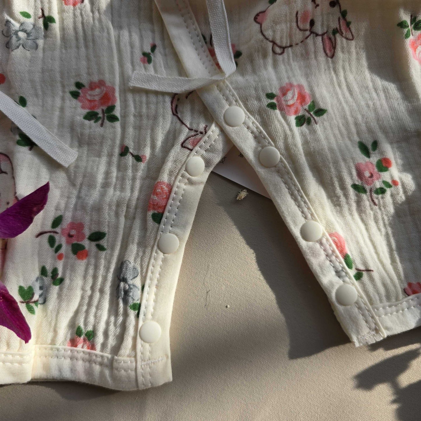Muslin double layer gauze hygroscopic kimono Jumpsuit