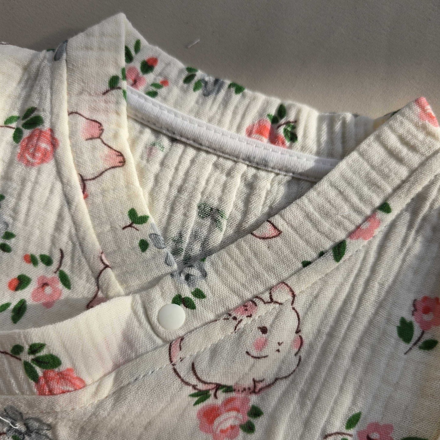 Muslin double layer gauze hygroscopic kimono Jumpsuit