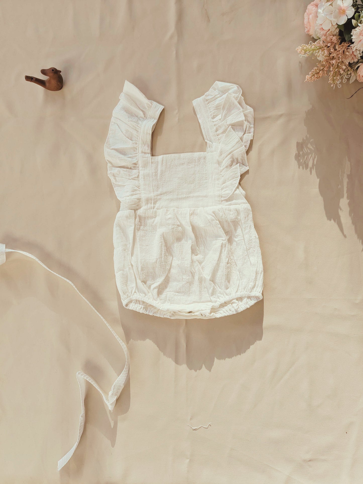 Zidkhadi Cotton Linen Flare sleeves Romper
