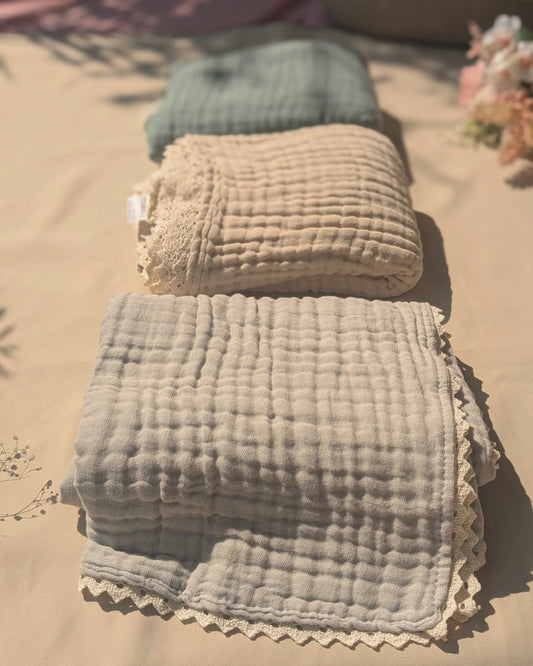 Six-layer cotton gauze Lace ZidBreath Swaddle cover