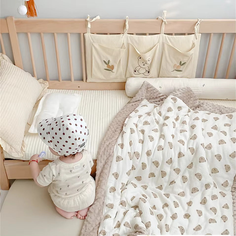 ZidSoft 100% Cotton Quilt Blanket with Mink Dots