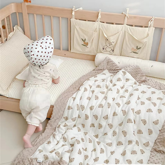 ZidSoft 100% Cotton Quilt Blanket with Mink Dots