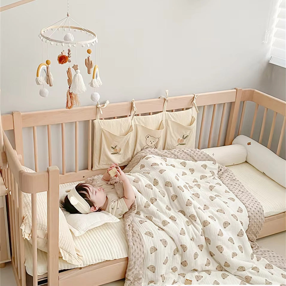 ZidSoft 100% Cotton Quilt Blanket with Mink Dots