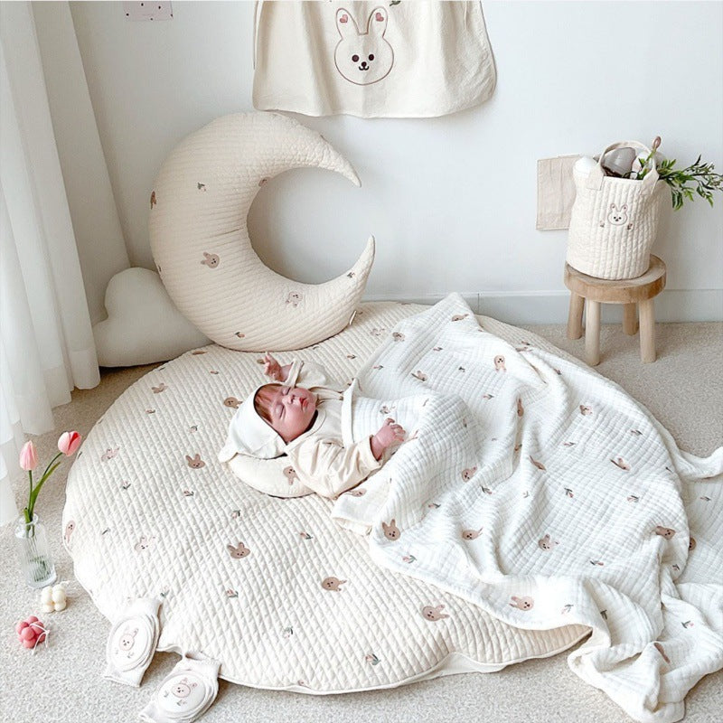 Embroidered Zidplay 100% cotton Crawling Mat