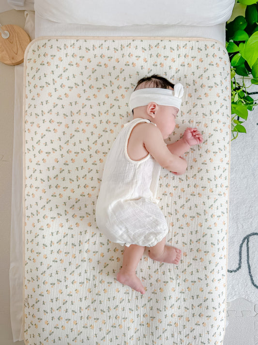 Organic Cotton Waterproof Diaper Crib/Mattress Pad Mat