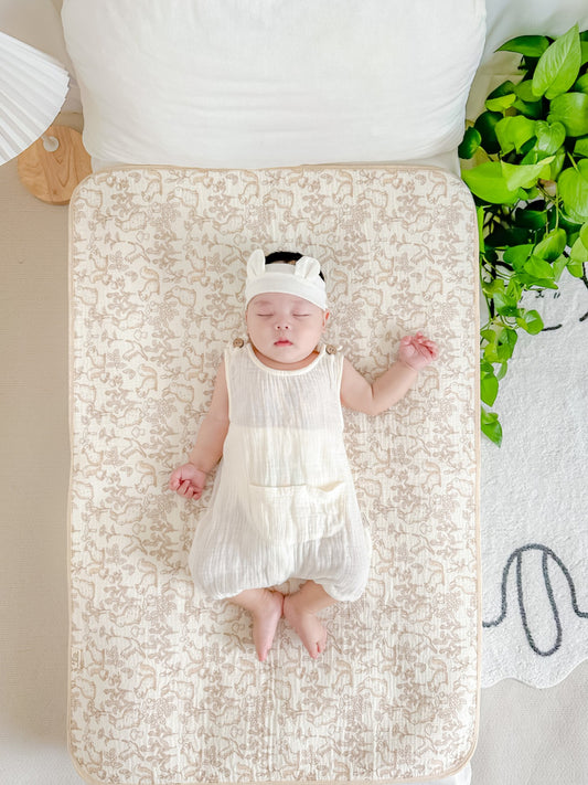 Organic Cotton Waterproof Diaper Crib/Mattress Pad Mat