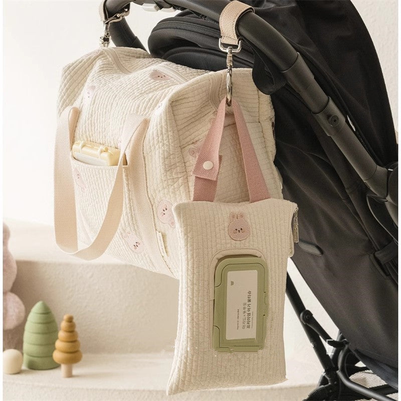 Quilted Cotton Wet Wipe Holder