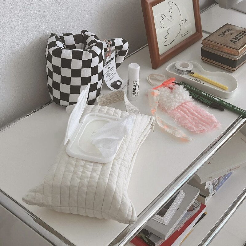 Quilted Cotton Wet Wipe Holder