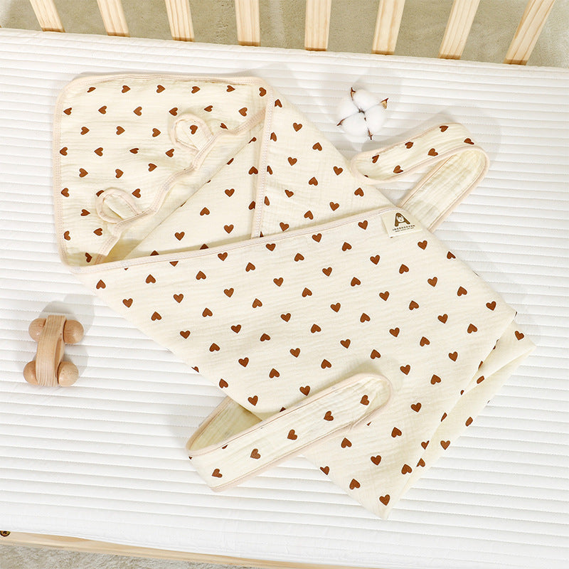 Muslin belted 100% Cotton ZidEase Swaddle/Towel with bunny hood