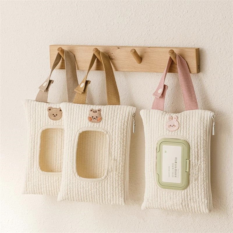 Quilted Cotton Wet Wipe Holder