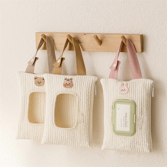 Quilted Cotton Wet Wipe Holder
