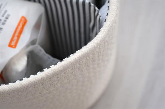 Diaper Basket ZidBraid Hand-woven Cotton Caddy