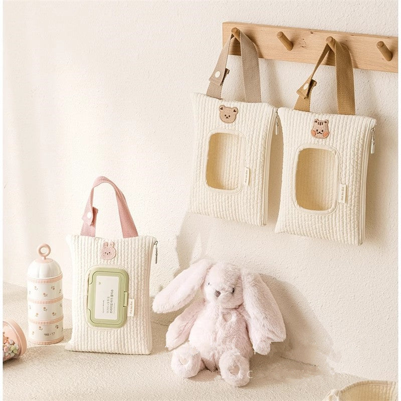 Quilted Cotton Wet Wipe Holder