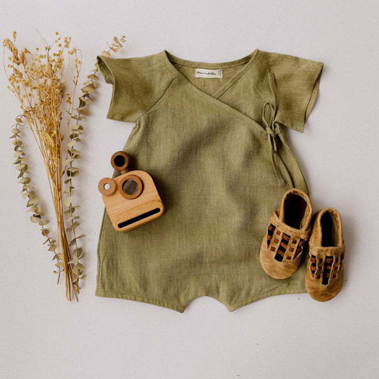 Korean ZidSoft Linen Lace romper