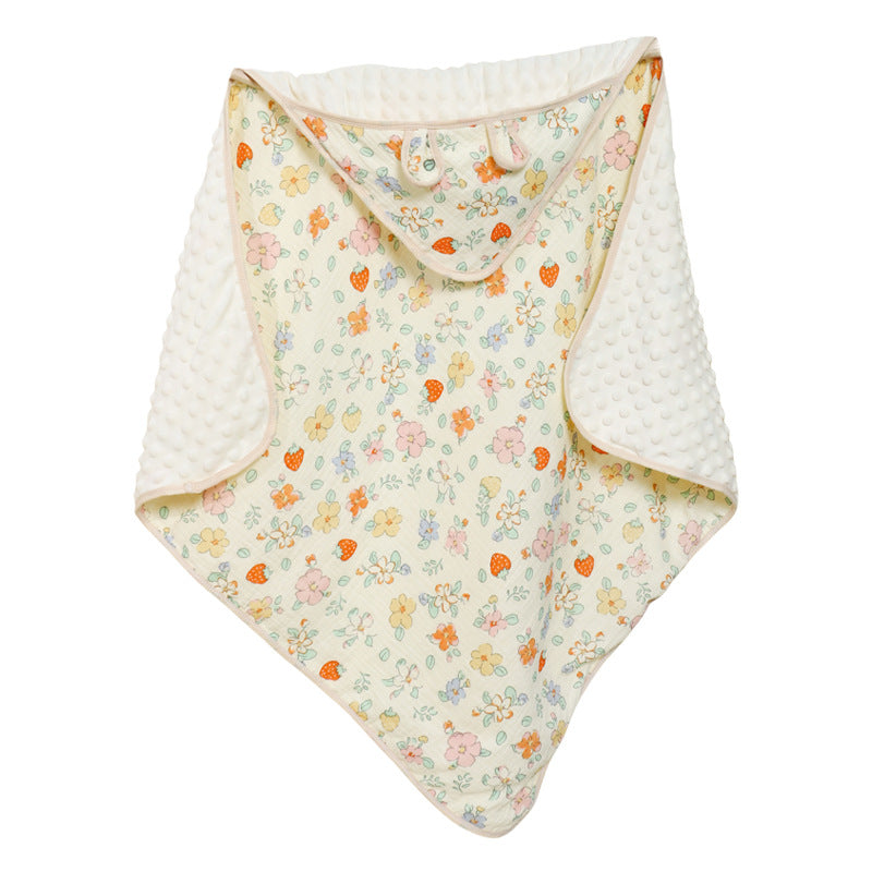 Muslin belted 100% Cotton ZidEase Swaddle/Towel with bunny hood