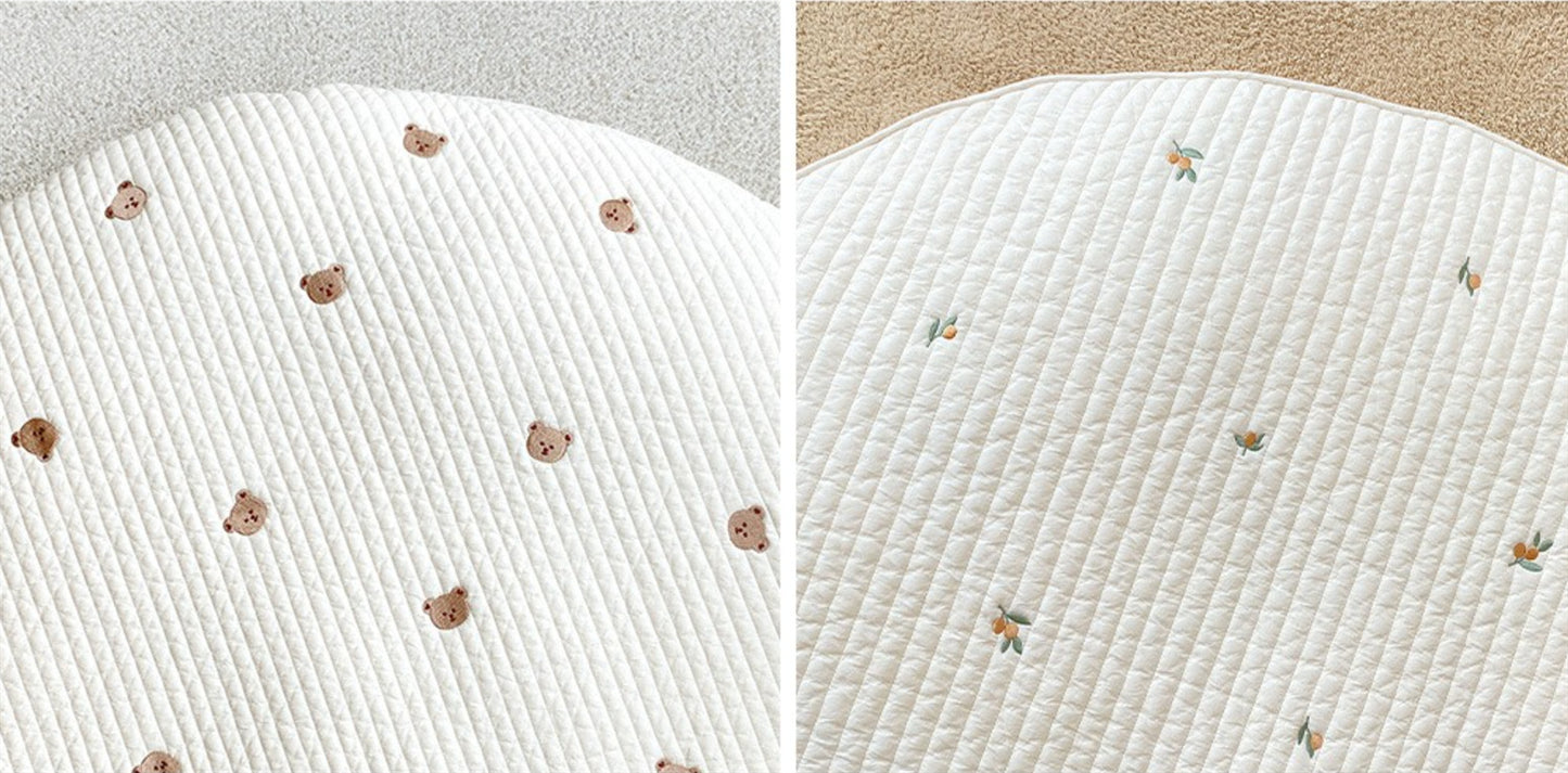 Embroidered Zidplay 100% cotton Crawling Mat