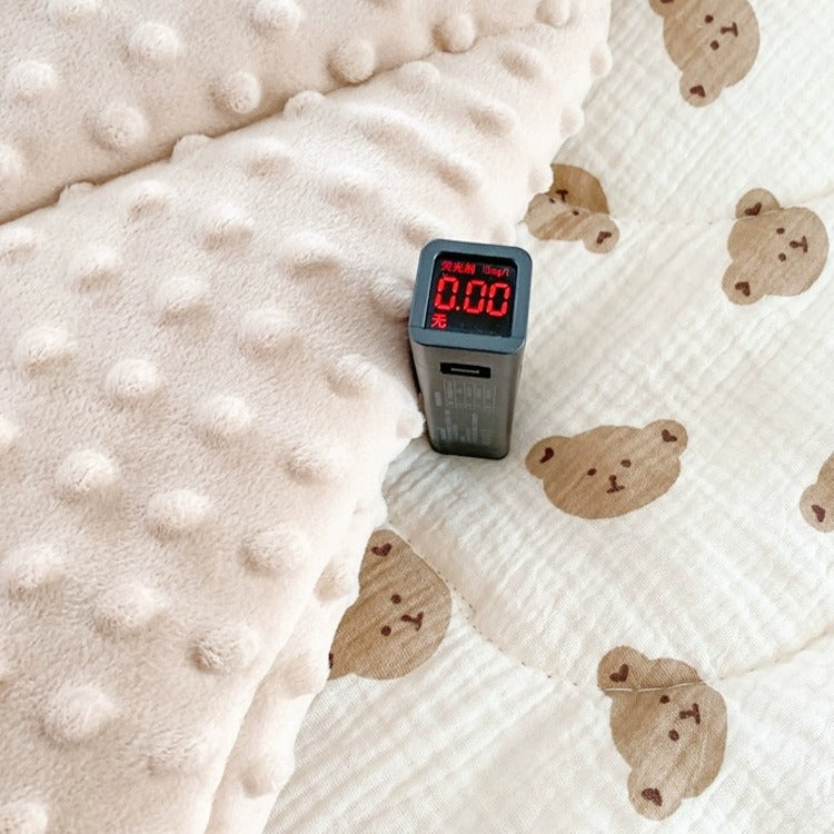 ZidSoft 100% Cotton Quilt Blanket with Mink Dots