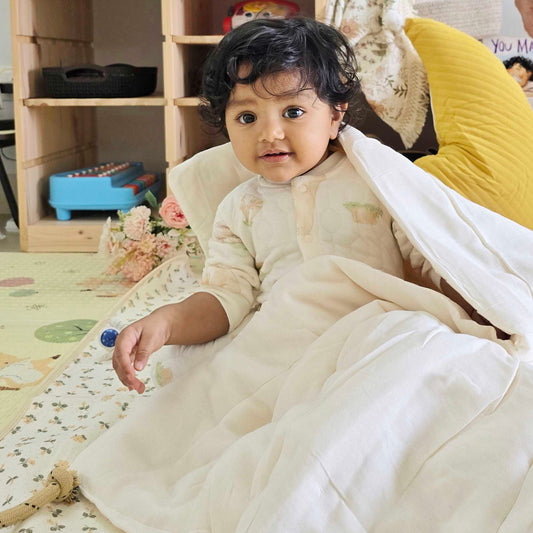 Zidsnug hand sewn 100% organic cotton newborn quilt blanket