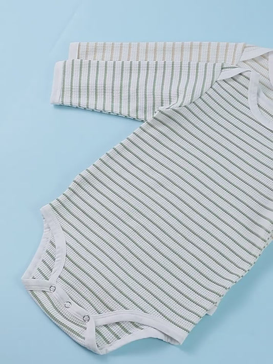 ZidBoho 100% Cotton Full sleeved Striped Romper