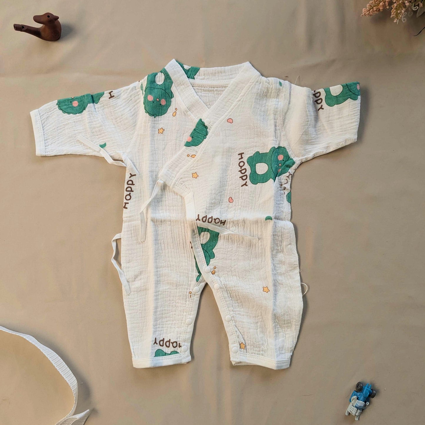 Muslin double layer gauze hygroscopic kimono Jumpsuit